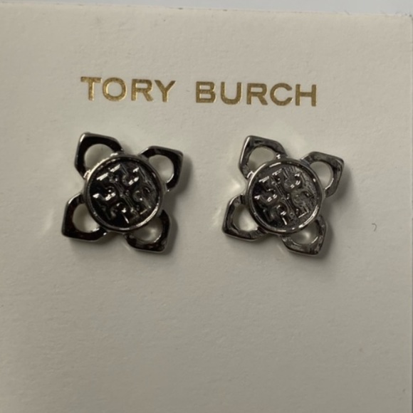 Tory Burch Jewelry - ❗️❗️SALE❗️❗️New Tory Burch Silver Tone Stud Earrings